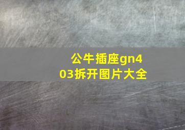 公牛插座gn403拆开图片大全