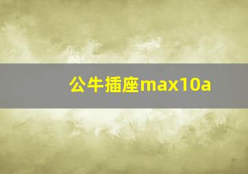 公牛插座max10a