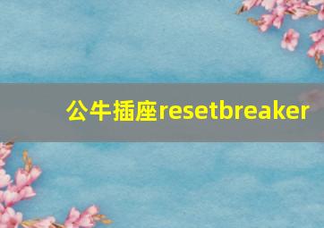 公牛插座resetbreaker