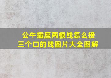 公牛插座两根线怎么接三个口的线图片大全图解