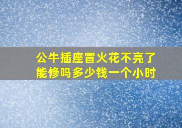 公牛插座冒火花不亮了能修吗多少钱一个小时