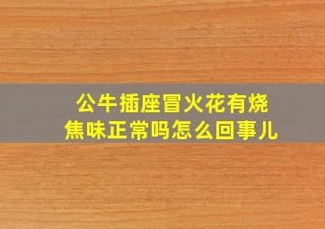 公牛插座冒火花有烧焦味正常吗怎么回事儿