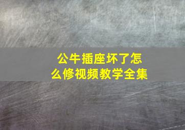 公牛插座坏了怎么修视频教学全集