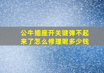 公牛插座开关键弹不起来了怎么修理呢多少钱