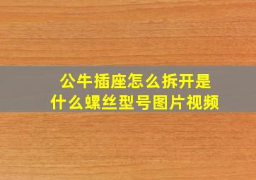 公牛插座怎么拆开是什么螺丝型号图片视频