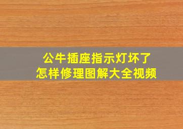 公牛插座指示灯坏了怎样修理图解大全视频