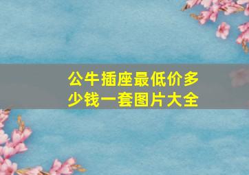 公牛插座最低价多少钱一套图片大全