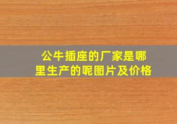 公牛插座的厂家是哪里生产的呢图片及价格