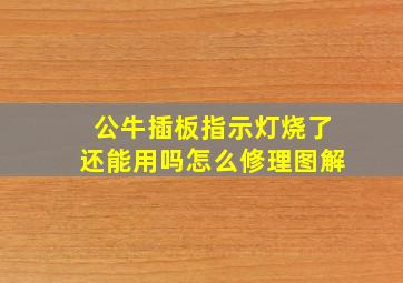 公牛插板指示灯烧了还能用吗怎么修理图解