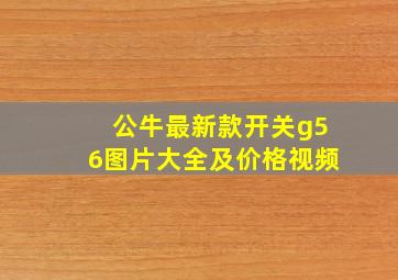 公牛最新款开关g56图片大全及价格视频