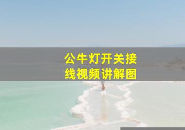 公牛灯开关接线视频讲解图