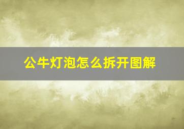 公牛灯泡怎么拆开图解