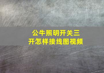 公牛照明开关三开怎样接线图视频