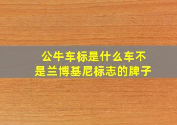 公牛车标是什么车不是兰博基尼标志的牌子