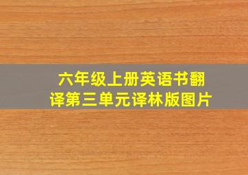 六年级上册英语书翻译第三单元译林版图片