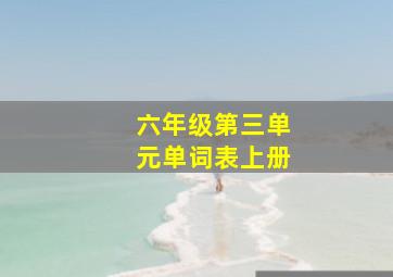 六年级第三单元单词表上册