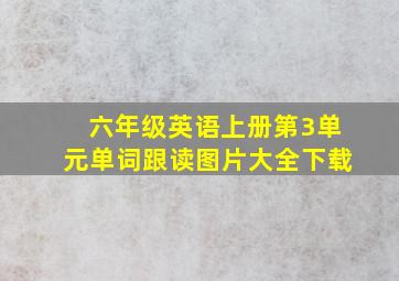 六年级英语上册第3单元单词跟读图片大全下载