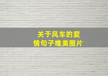 关于风车的爱情句子唯美图片