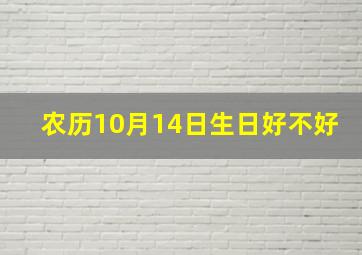 农历10月14日生日好不好