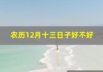 农历12月十三日子好不好