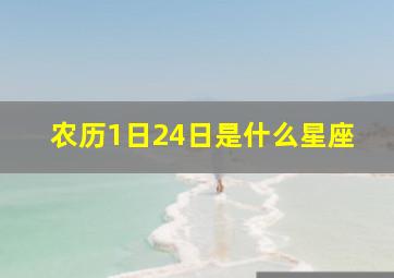 农历1日24日是什么星座