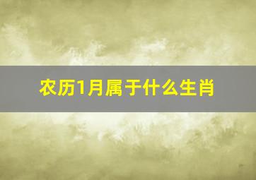 农历1月属于什么生肖