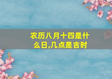 农历八月十四是什么日,几点是吉时