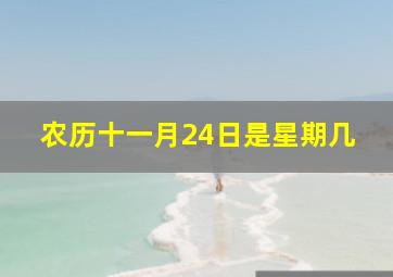 农历十一月24日是星期几