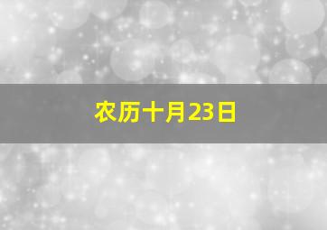 农历十月23日