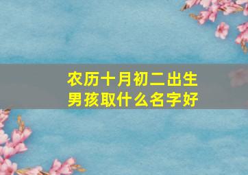 农历十月初二出生男孩取什么名字好