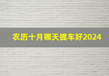 农历十月哪天提车好2024