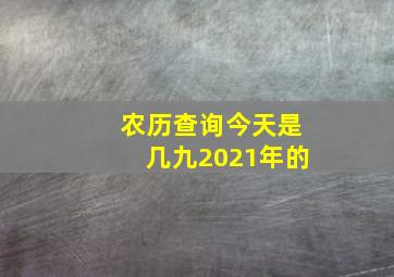 农历查询今天是几九2021年的