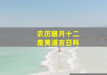 农历腊月十二是黄道吉日吗