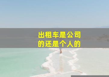 出租车是公司的还是个人的