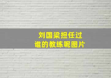 刘国梁担任过谁的教练呢图片