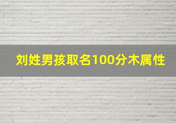 刘姓男孩取名100分木属性