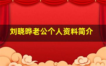 刘晓晔老公个人资料简介