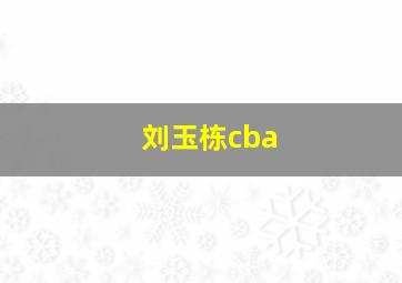 刘玉栋cba