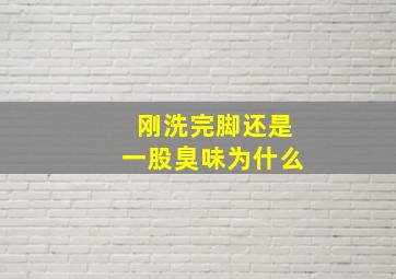 刚洗完脚还是一股臭味为什么