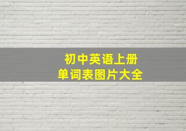 初中英语上册单词表图片大全