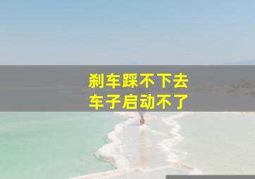 刹车踩不下去车子启动不了