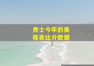 勇士今年的赛程表比分数据