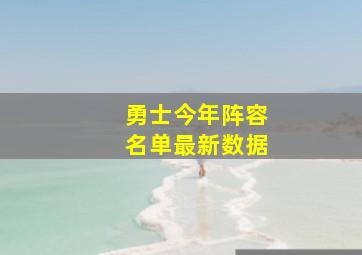 勇士今年阵容名单最新数据