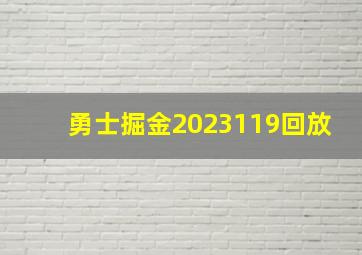 勇士掘金2023119回放