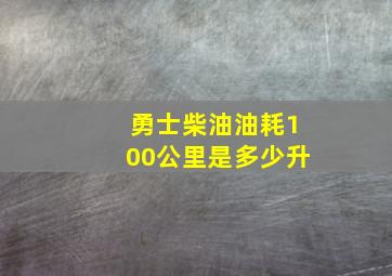 勇士柴油油耗100公里是多少升