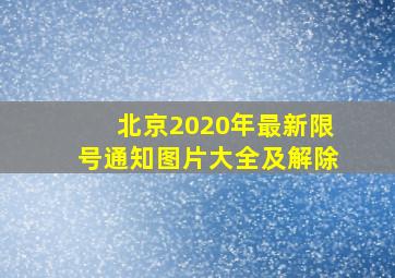 北京2020年最新限号通知图片大全及解除