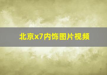 北京x7内饰图片视频