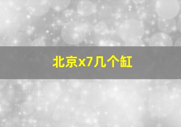 北京x7几个缸