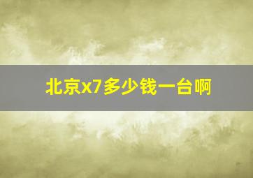 北京x7多少钱一台啊