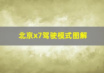 北京x7驾驶模式图解